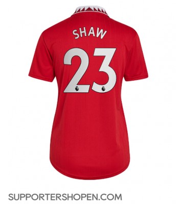 Manchester United Luke Shaw #23 Hemma Matchtröja Dam 2022-23 Kortärmad